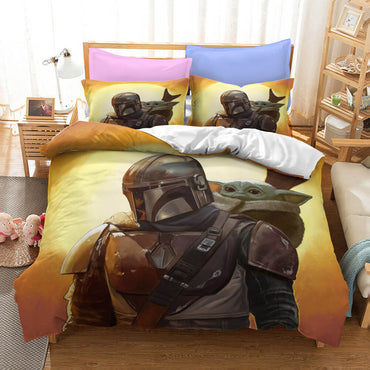 The Mandalorian Yoda Baby Pattern Bedding Quilt Covers Without Filler (Online Order Only)