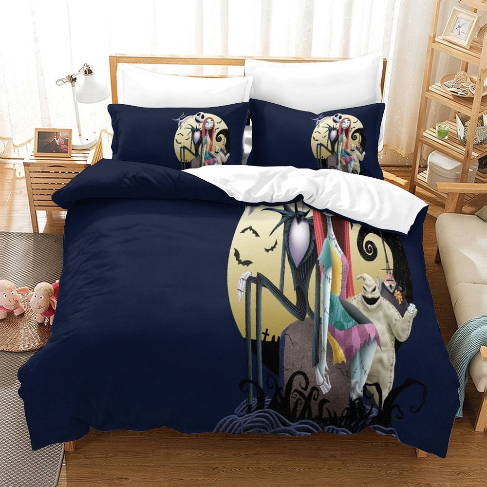 The Nightmare Before Christmas Bedding Set Pattern Quilt Cover Without Filler (Online Order Only)