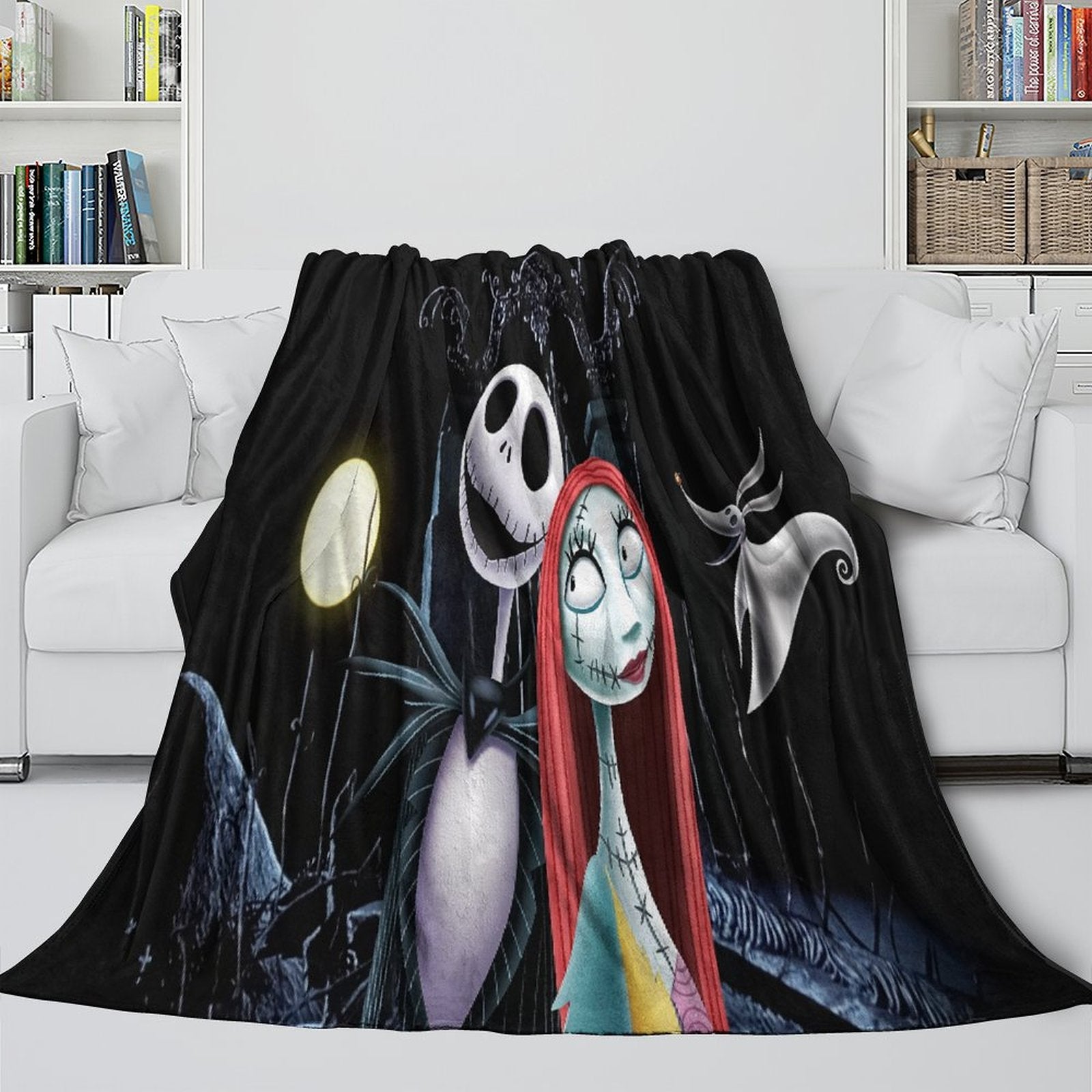 The Nightmare Before Christmas Blanket Flannel Fleece Pattern Throw (Online Order Only)