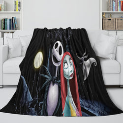 The Nightmare Before Christmas Blanket Flannel Fleece Pattern Throw (Online Order Only)