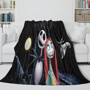 The Nightmare Before Christmas Blanket Flannel Fleece Pattern Throw (Online Order Only)