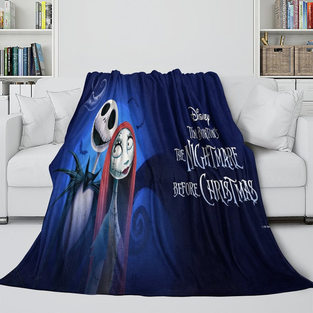 The Nightmare Before Christmas Blanket Flannel Fleece Pattern Throw (Online Order Only)