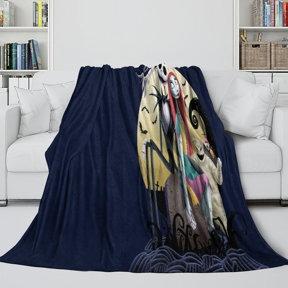 The Nightmare Before Christmas Blanket Flannel Fleece Pattern Throw (Online Order Only)