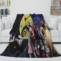 The Nightmare Before Christmas Blanket Flannel Fleece Pattern Throw (Online Order Only)