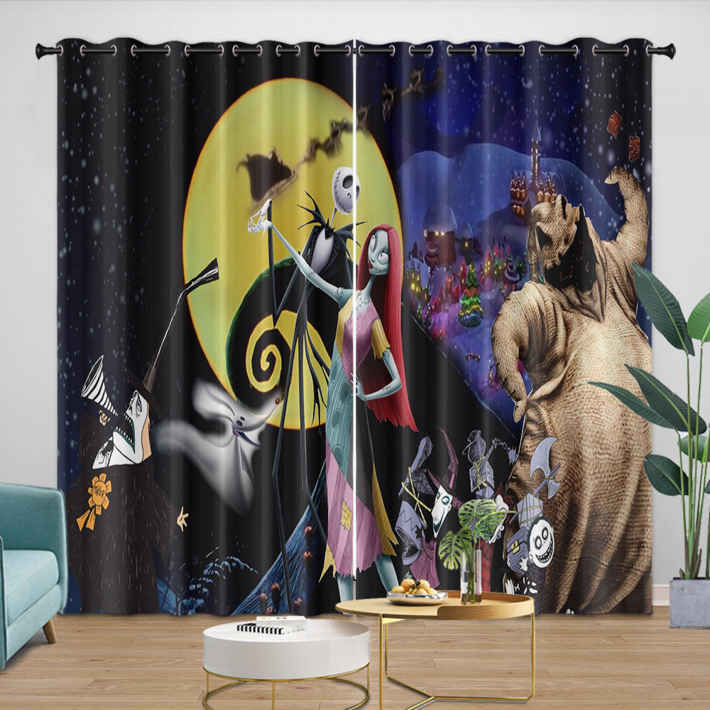 The Nightmare Before Christmas Curtains Blackout Window Drapes Room Decoration (Online Order Only)