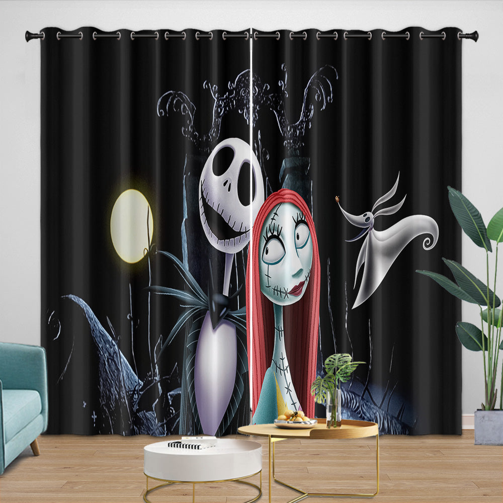 The Nightmare Before Christmas Curtains Blackout Window Drapes Room Decoration (Online Order Only)