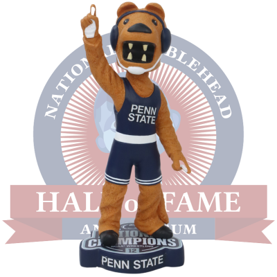 The Nittany Lion Penn State Nittany Lions Mascot 2024 Wrestling National Champions Bobblehead (Presale) (ONLINE ORDER ONLY)