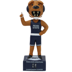 The Nittany Lion Penn State Nittany Lions Mascot NCAA Wrestling Championship Counter Bobblehead (Presale) (ONLINE ORDER ONLY)