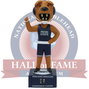 The Nittany Lion Penn State Nittany Lions Mascot NCAA Wrestling Championship Counter Bobblehead (Presale) (ONLINE ORDER ONLY)