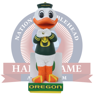 The Oregon Duck Oregon Ducks Mascot "Throw the O" Bobblehead (Presale) (ONLINE ORDER ONLY)