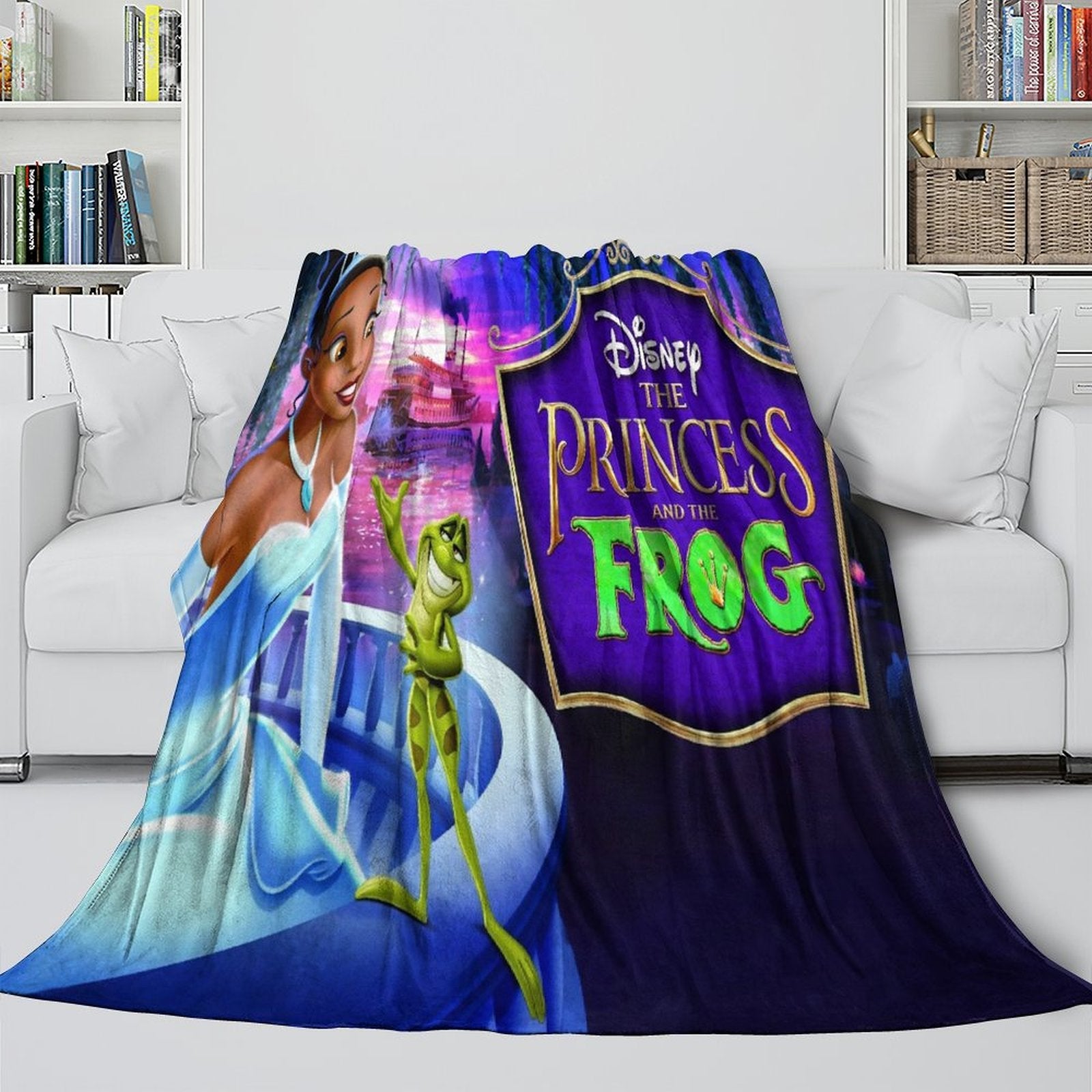 The Princess and the Frog Blanket Flannel Fleece Throw Room Decoration (Online Order Only)