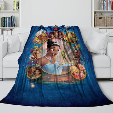 The Princess and the Frog Blanket Flannel Fleece Throw Room Decoration (Online Order Only)
