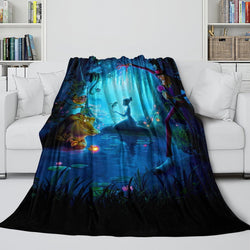 The Princess and the Frog Blanket Flannel Fleece Throw Room Decoration (Online Order Only)