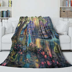 The Princess and the Frog Blanket Flannel Fleece Throw Room Decoration (Online Order Only)
