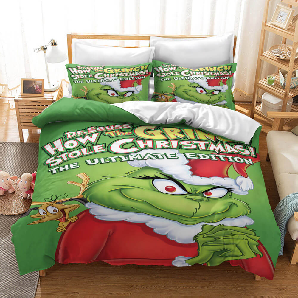 How the Grinch Stole Christmas Cosplay Bedding Set Duvet Cover Sets (Online Order Only)