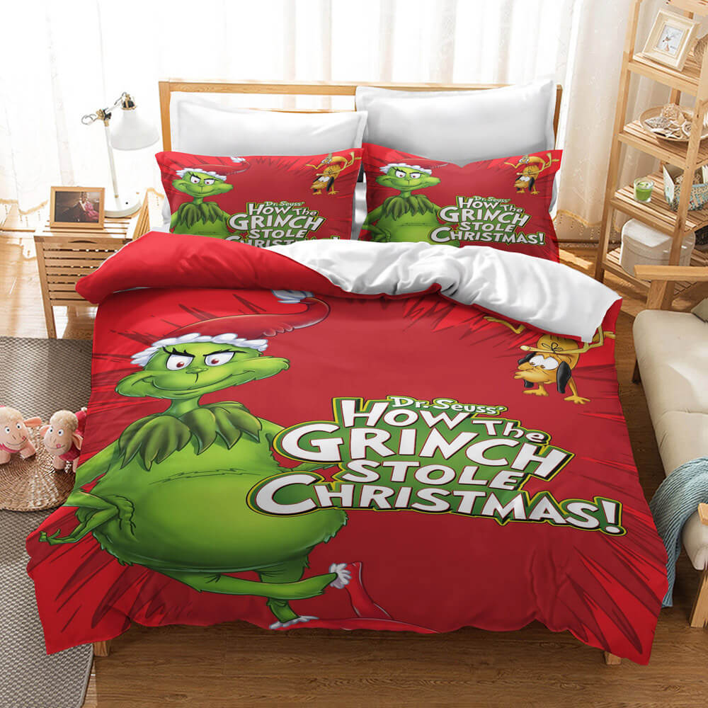 How the Grinch Stole Christmas Cosplay Bedding Set Duvet Cover Sets (Online Order Only)