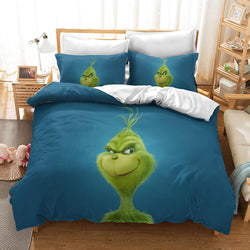 The Santa Grinch Christmas Cosplay Bedding Set Quilt Cover Without Filler (Online Order Only)