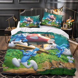 The Smurfs Bedding Set Quilt Duvet Cover Without Filler (Online Order Only)