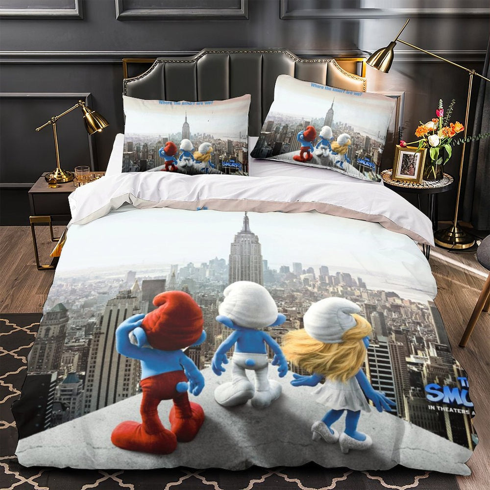 The Smurfs Bedding Set Quilt Duvet Cover Without Filler (Online Order Only)
