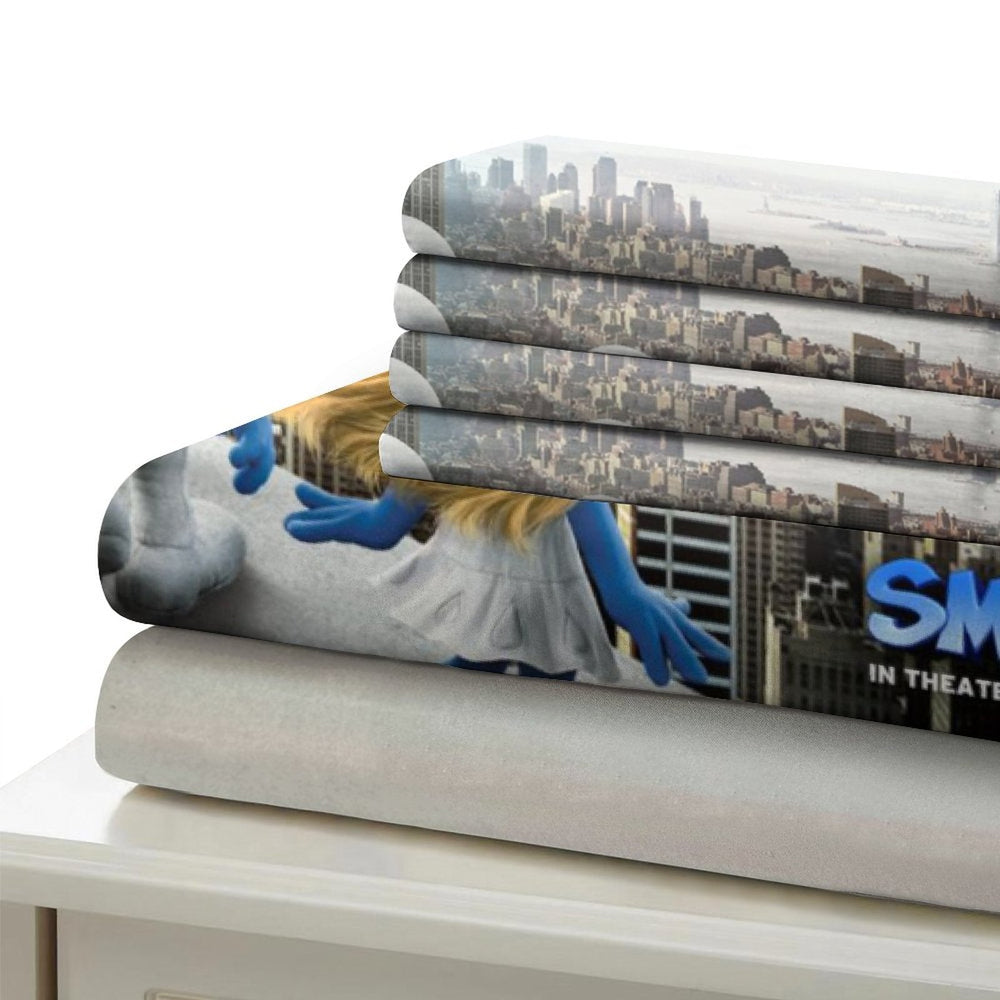 The Smurfs Bedding Set Quilt Duvet Cover Without Filler (Online Order Only)
