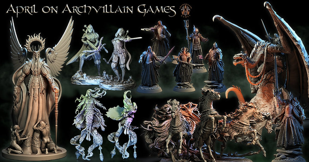 3D Printed Archvillain Games Baron's Horses The Sorrowsown 28 32mm D&D (Online Only)