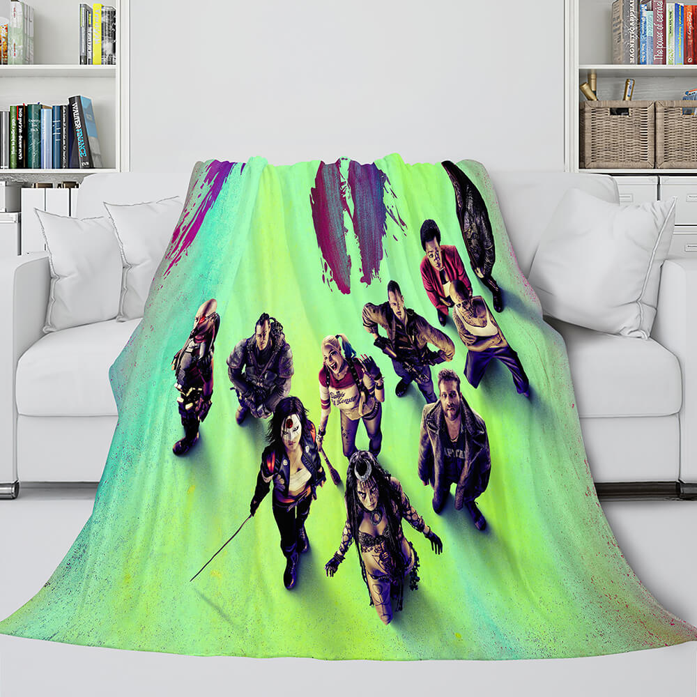 The Suicide Squad Harley Quinn Flannel Fleece Throw Cosplay Blanket (Online Order Only)