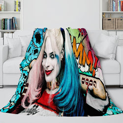 The Suicide Squad Harley Quinn Flannel Fleece Throw Cosplay Blanket (Online Order Only)