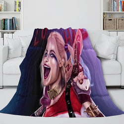 The Suicide Squad Harley Quinn Flannel Fleece Throw Cosplay Blanket (Online Order Only)