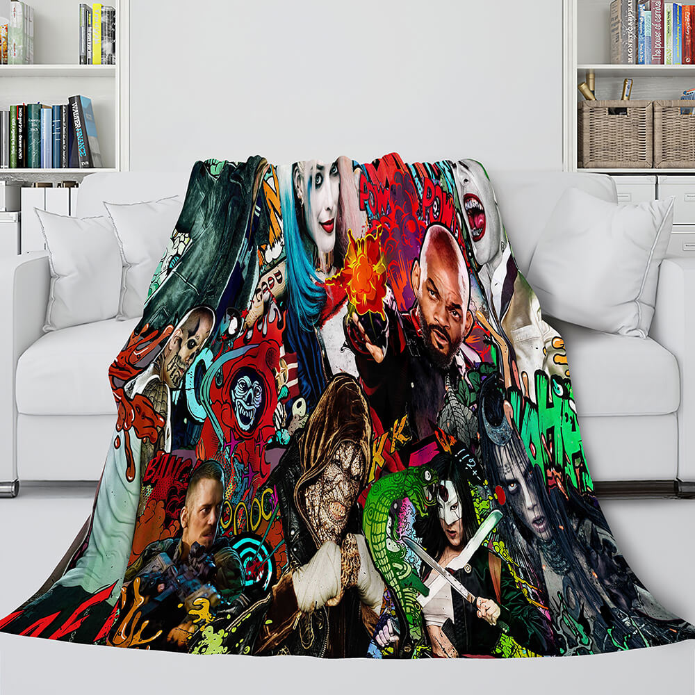The Suicide Squad Harley Quinn Flannel Fleece Throw Cosplay Blanket (Online Order Only)