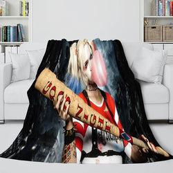 The Suicide Squad Harley Quinn Flannel Fleece Throw Cosplay Blanket (Online Order Only)