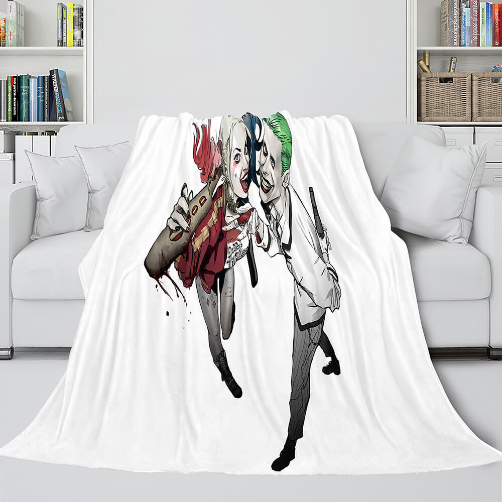 The Suicide Squad Harley Quinn Flannel Fleece Throw Cosplay Blanket (Online Order Only)