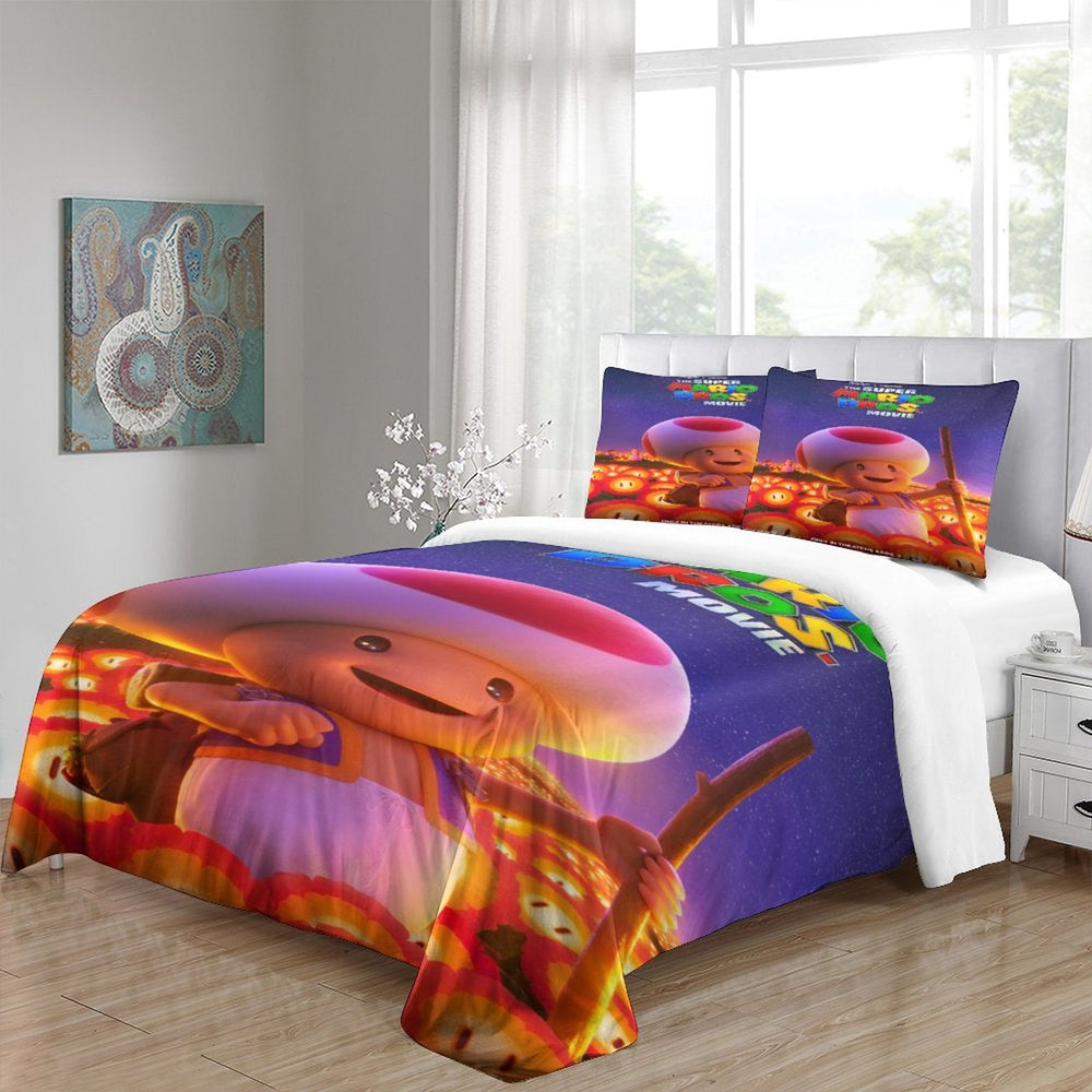 The Super Mario Bros Movie Bedding Set Pattern Quilt Cover (Online Order Only)