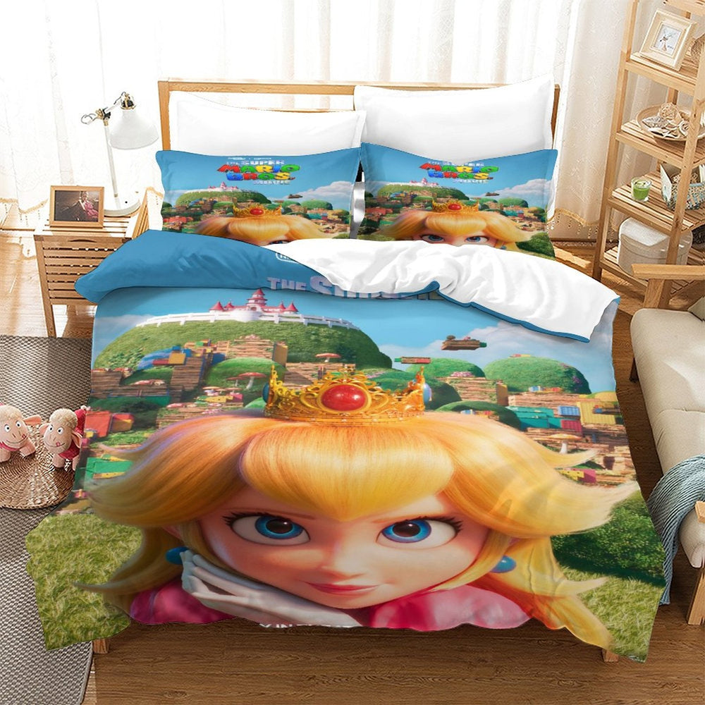 The Super Mario Bros Movie Bedding Set Pattern Quilt Cover (Online Order Only)