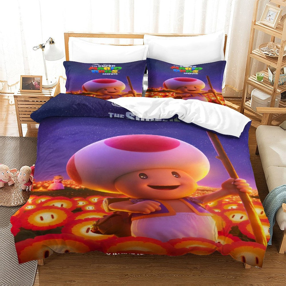 The Super Mario Bros Movie Bedding Set Pattern Quilt Cover (Online Order Only)