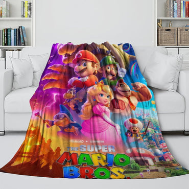 The Super Mario Bros Movie Blanket Flannel Fleece Throw (Online Order Only)