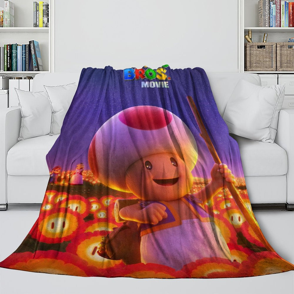 The Super Mario Bros Movie Blanket Flannel Fleece Throw (Online Order Only)