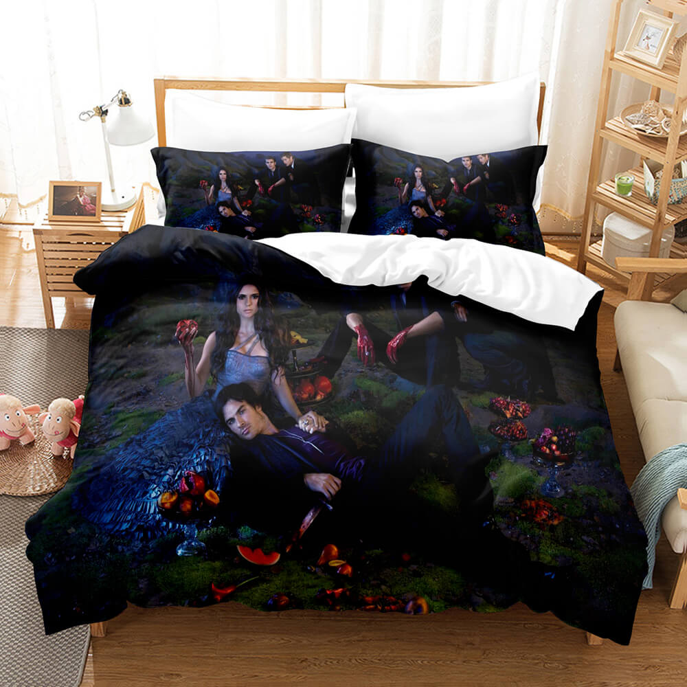 The Vampire Diaries Cosplay Bedding Set Quilt Cover Without Filler (Online Order Only)