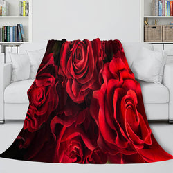 The Vampire Diaries Red Rose Cosplay Flannel Blanket Throw Bedding Sets (Online Order Only)