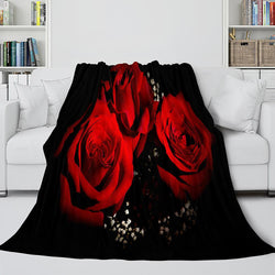 The Vampire Diaries Red Rose Flannel Fleece Blanket (Online Order Only)