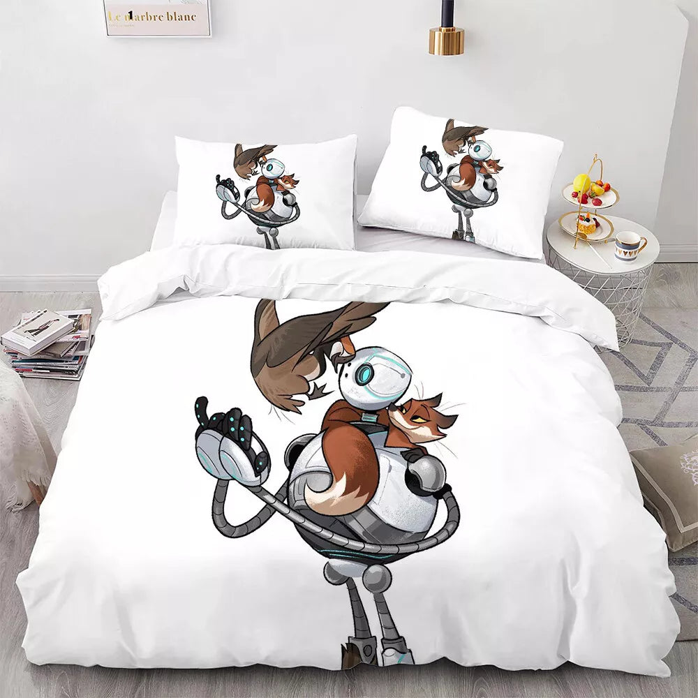 The Wild Robot Roz Brightbill Bedding Set Pattern Kids Quilt Cover Without Filler (Online Order Only)