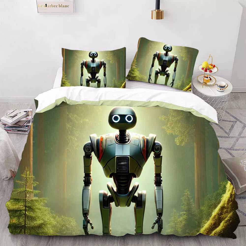 The Wild Robot Roz Brightbill Bedding Set Pattern Kids Quilt Cover Without Filler (Online Order Only)