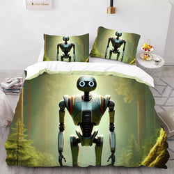 The Wild Robot Roz Brightbill Bedding Set Pattern Kids Quilt Cover Without Filler (Online Order Only)