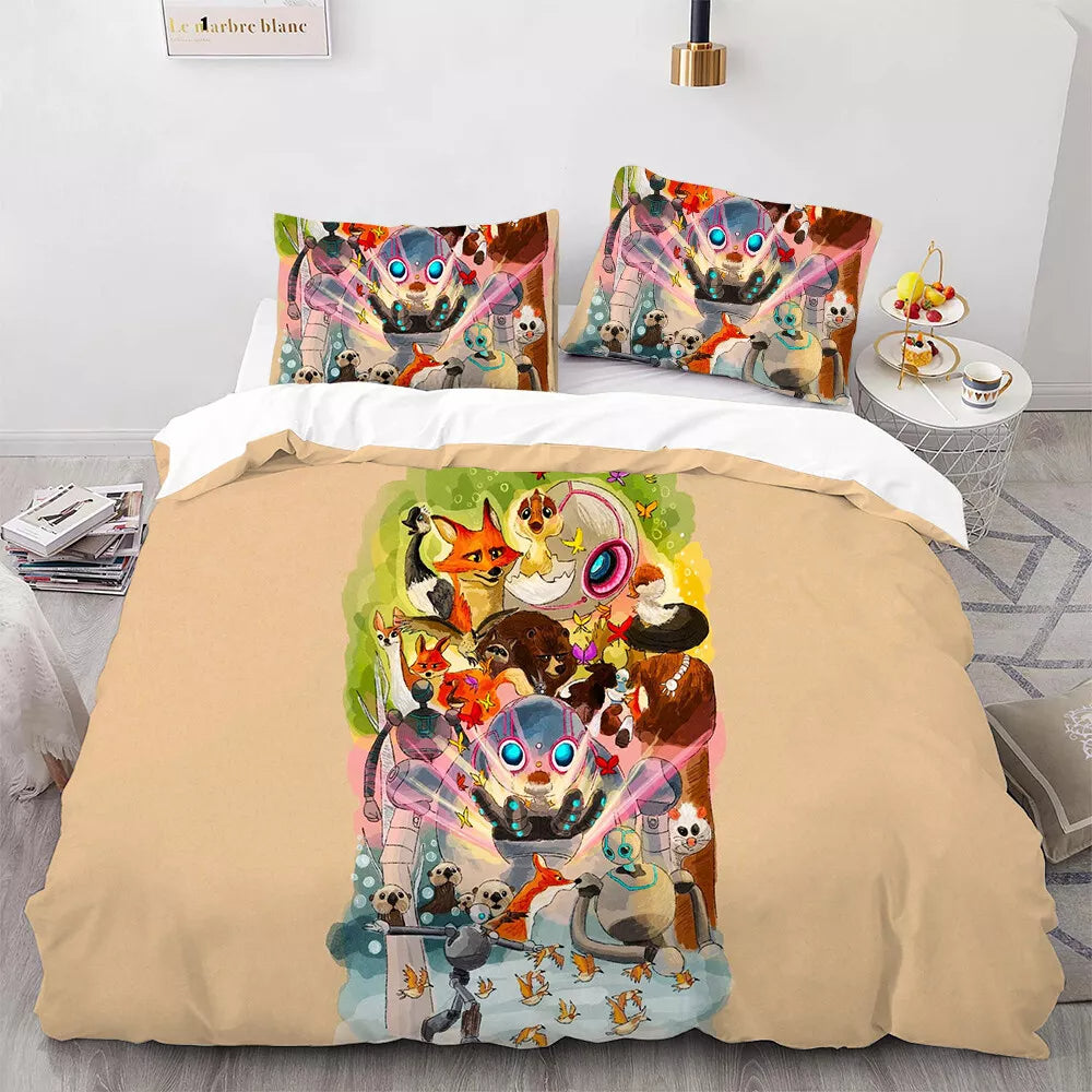 The Wild Robot Roz Brightbill Bedding Set Pattern Kids Quilt Cover Without Filler (Online Order Only)
