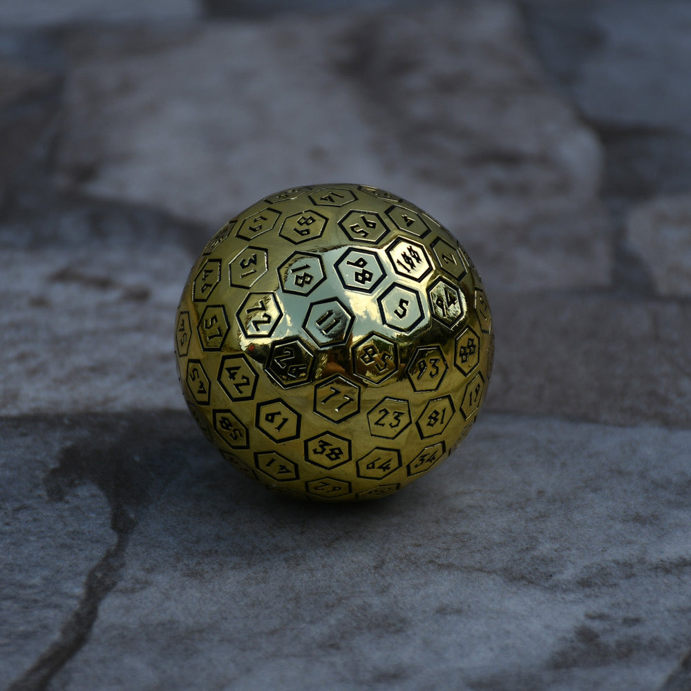 PRE-ORDER || The Orb D100 -  Black and Gold Metal Die