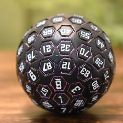 PRE-ORDER || The Orb D100 -  Purple, White, and Black Metal Die