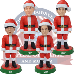 The Three Stooges Santa Bobbleheads (Presale) (ONLINE ORDER ONLY)