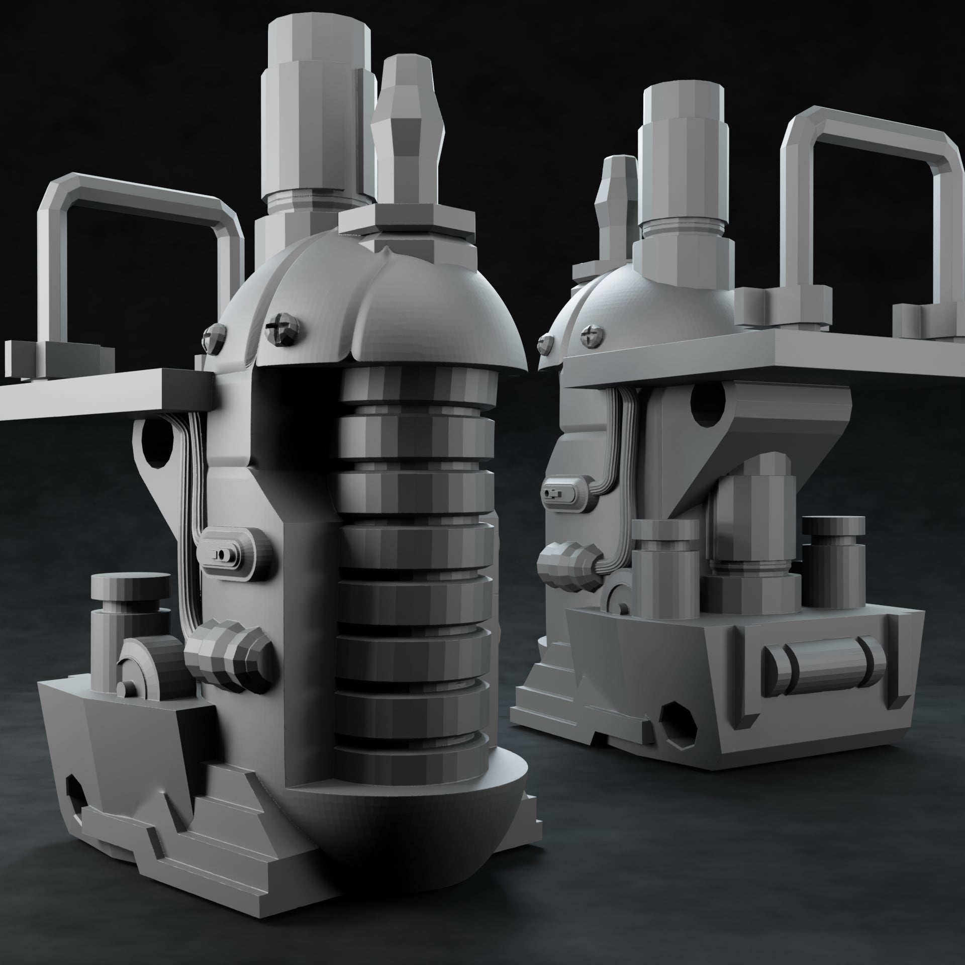 3D Printed Nafarrate Thermic Plasma Regulator Space Orcs 28 32 mm D&D (Online Only)