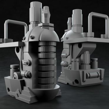 3D Printed Nafarrate Thermic Plasma Regulator Space Orcs 28 32 mm D&D (Online Only)