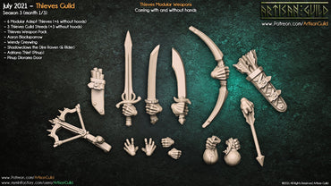 3D Printed Artisan Guild Standalone Weapons Thieves Guild 28mm 32mm (Online Only)