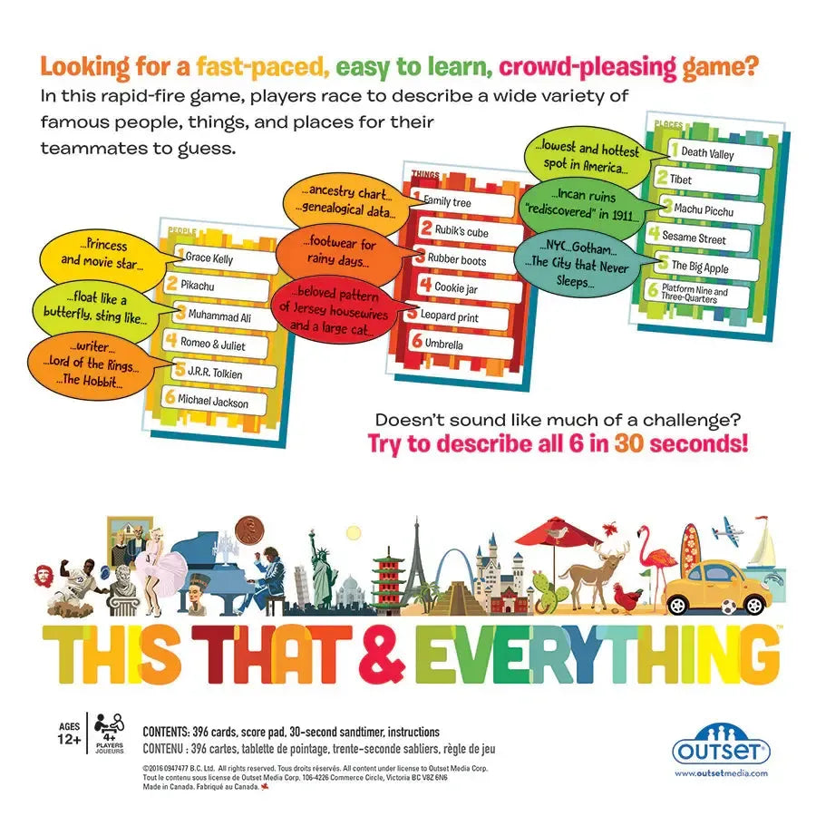 This That & Everything - The Party Game of People, Things & Places - Outset (ONLINE ORDER ONLY)